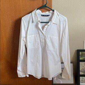 Zara White Button-Up Shirt